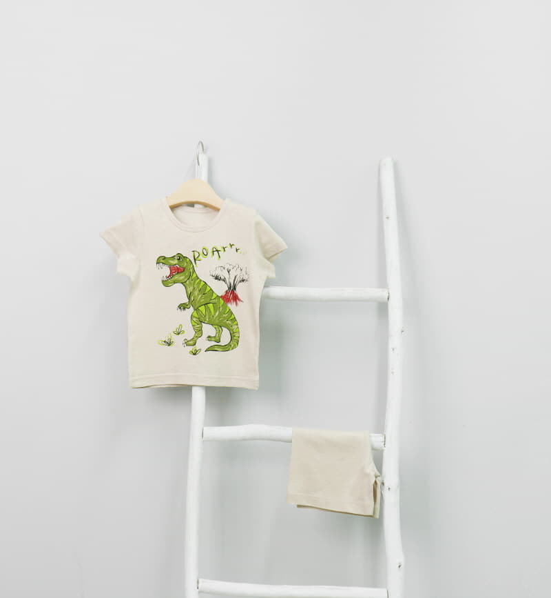 Mellis - Korean Children Fashion - #childofig - Angry Dino Sluv Cotton Modal