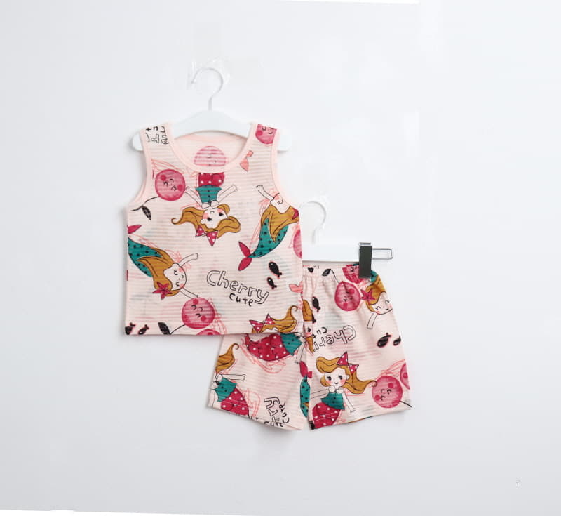 Mellis - Korean Children Fashion - #discoveringself - Cherry Girl Sleeveless Set - 2