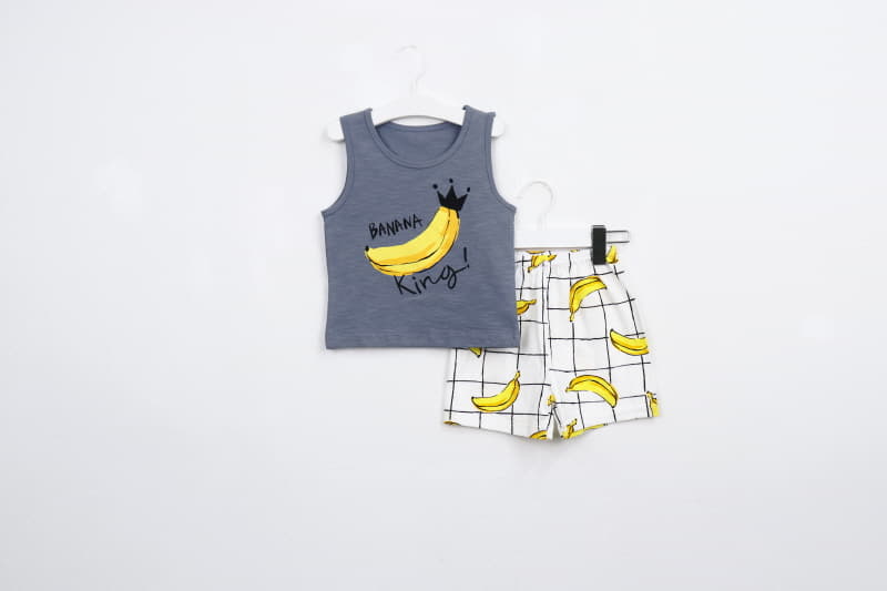 Mellis - Korean Children Fashion - #discoveringself - Banana King Sleeveless Set - 2