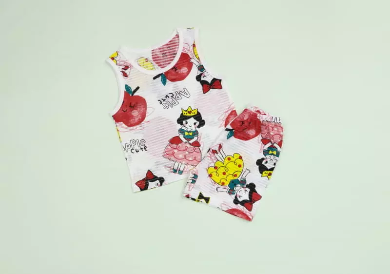 Mellis - Korean Children Fashion - #fashionkids - Apple Girl Sleeveless Set - 2