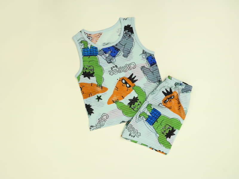 Mellis - Korean Children Fashion - #fashionkids - Carrot Man Sleeveless Set