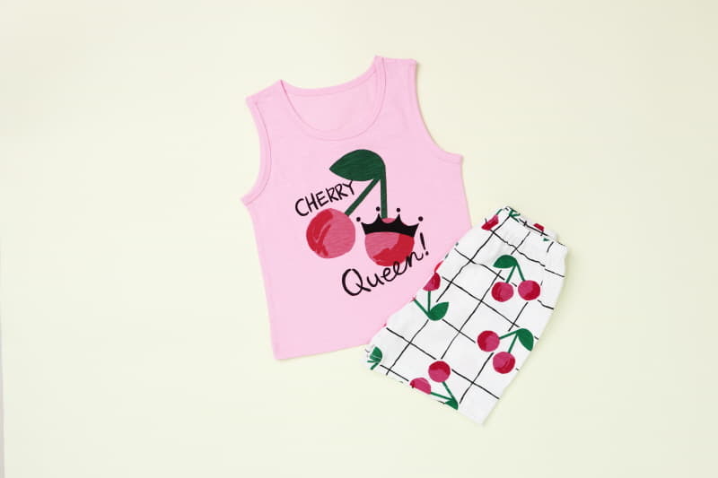 Mellis - Korean Children Fashion - #magicofchildhood - Cherry Queen Sleeveless Set