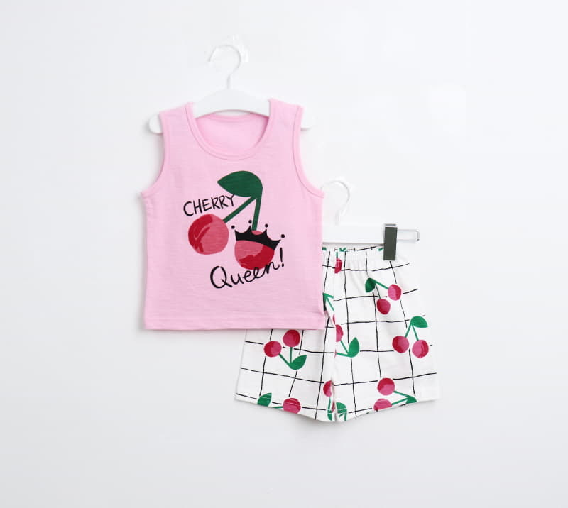 Mellis - Korean Children Fashion - #minifashionista - Cherry Queen Sleeveless Set - 2