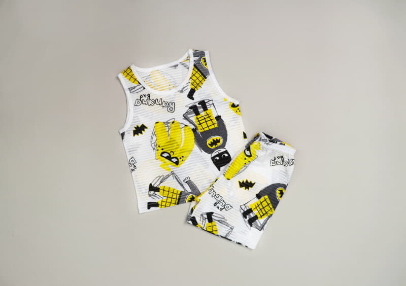 Mellis - Korean Children Fashion - #prettylittlegirls - Banana Man Sleeveless Set