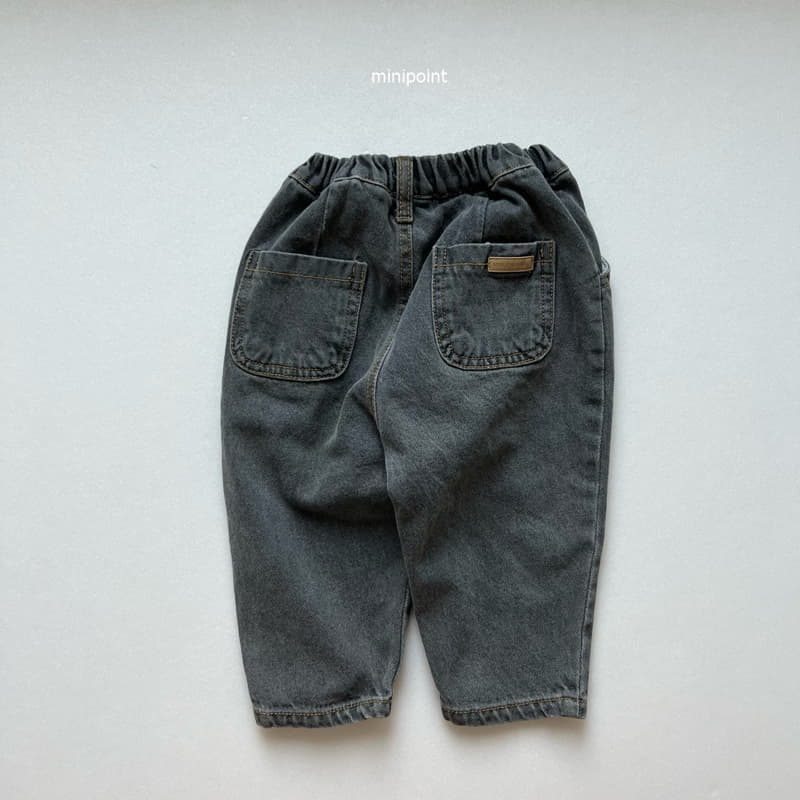 Minipoint - Korean Children Fashion - #kidsstore - Denim Label Pants