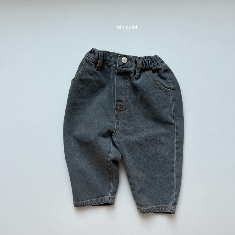 Minipoint - Korean Children Fashion - #kidzfashiontrend - Denim Label Pants - 2