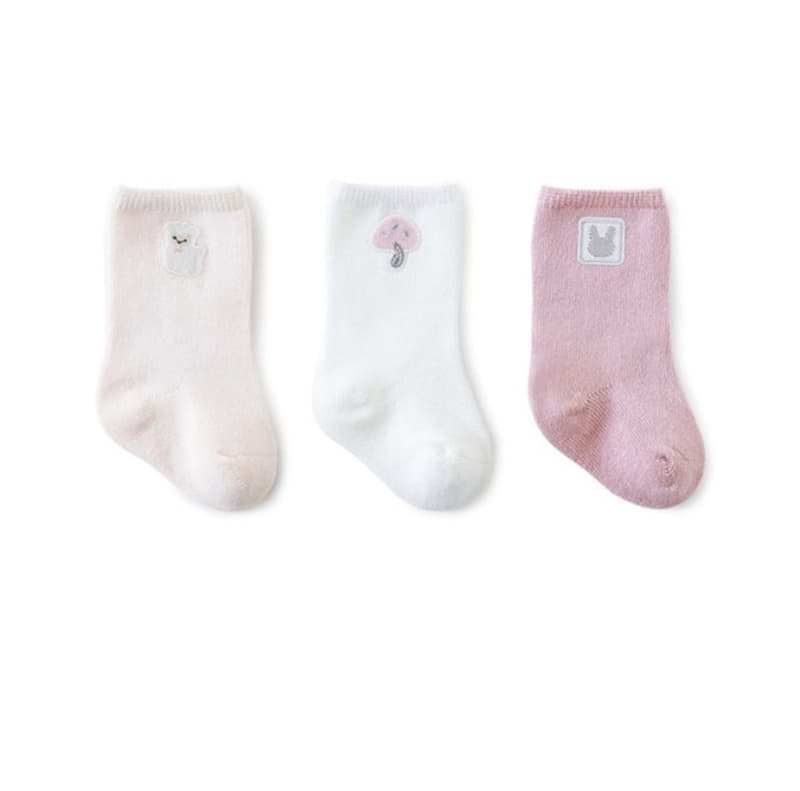 Miso - Korean Baby Fashion - #onlinebabyboutique - Mushroom Socks Set