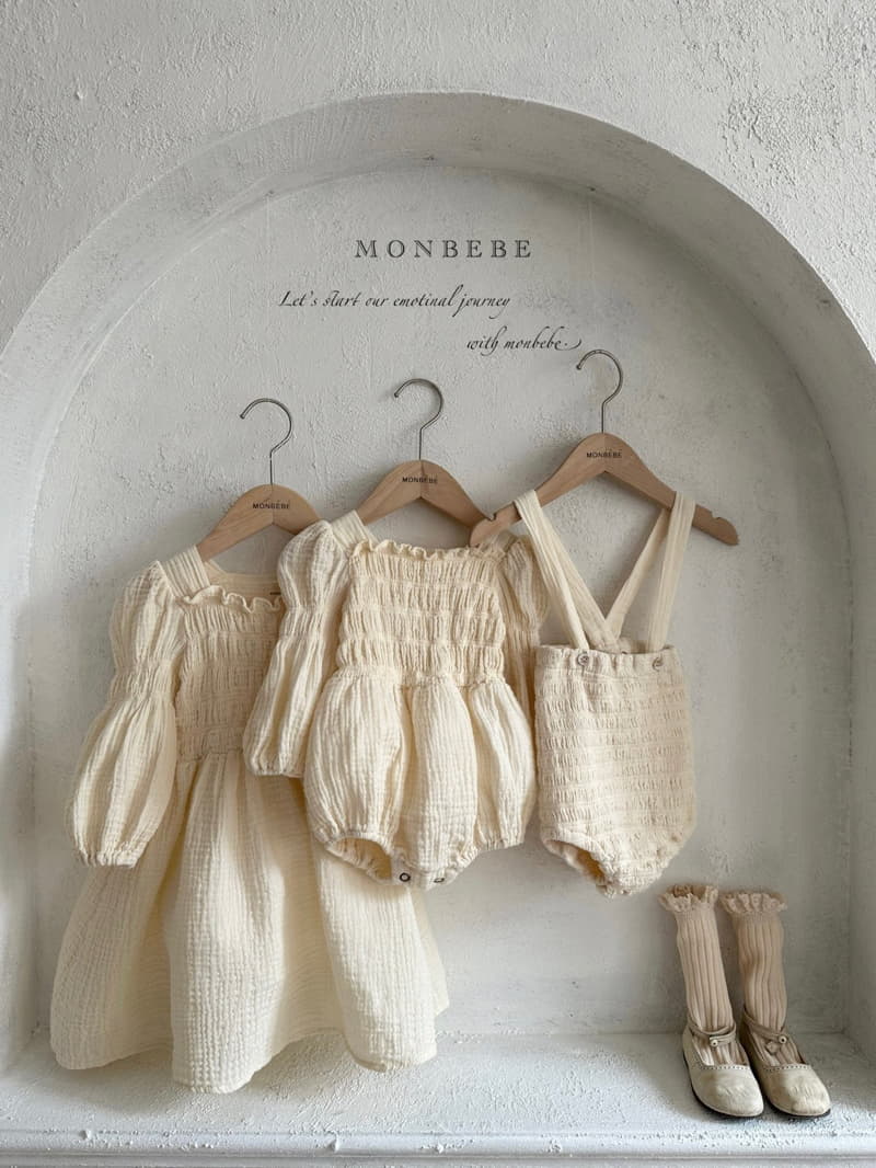 Monbebe - Korean Children Fashion - #minifashionista - Butter Smocked One-piece - 4