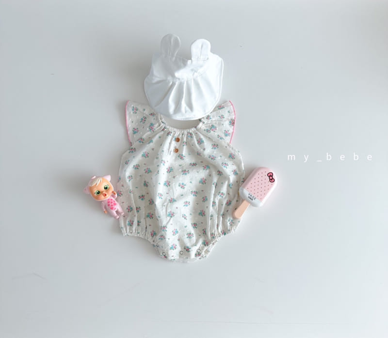 My Bebe - Korean Baby Fashion - #babyboutique - Baby Snow Flower Terry Bodysuit - 6