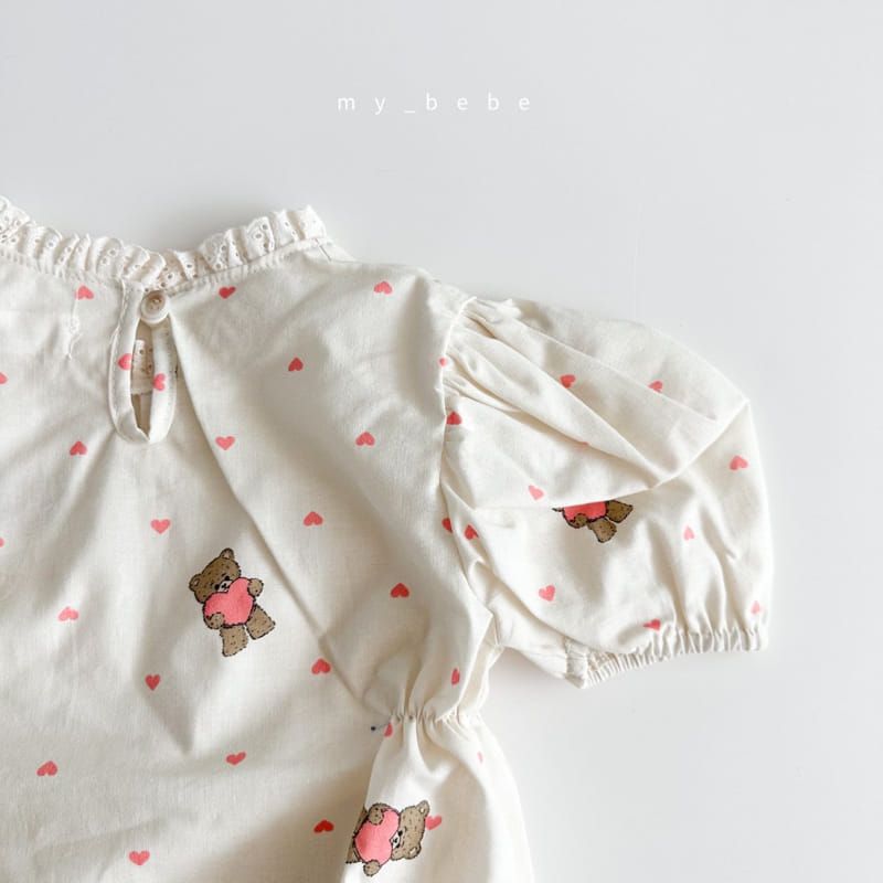 My Bebe - Korean Baby Fashion - #babyfever - Baby Lace Picnic Bodysuit - 10