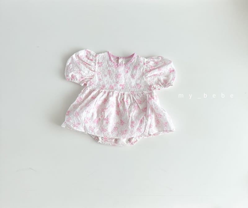 My Bebe - Korean Baby Fashion - #babygirlfashion - Baby Heart Flower One-piece Bodysuit - 10