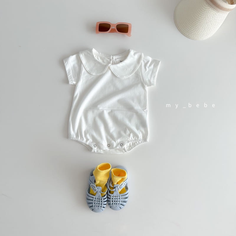 My Bebe - Korean Baby Fashion - #babyootd - Baby Collar Bodysuit - 2