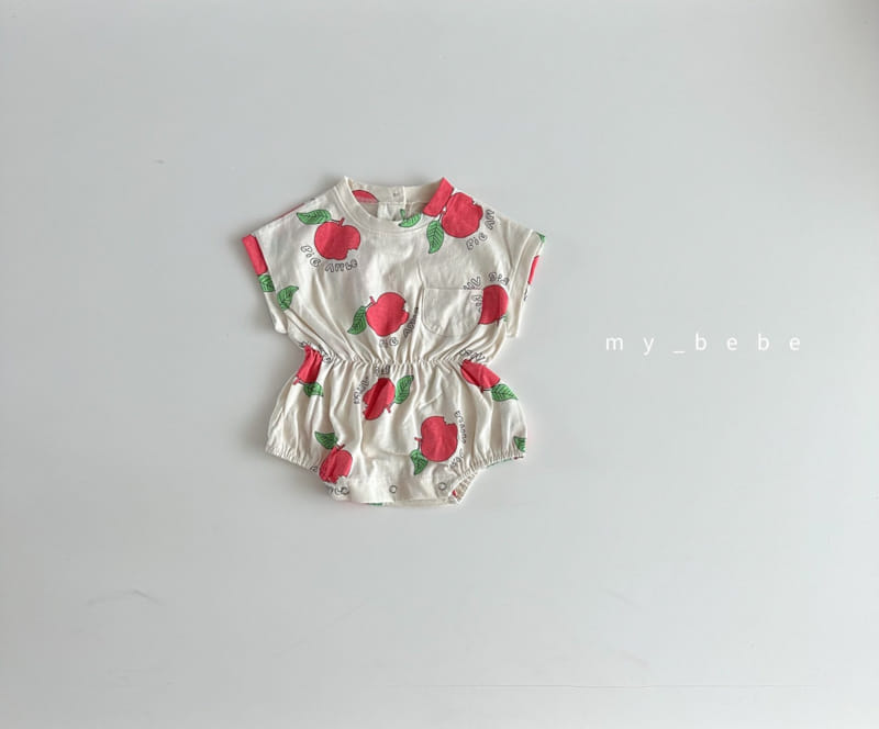 My Bebe - Korean Baby Fashion - #babyoutfit - Baby Fruit Banding Bodysuit - 3