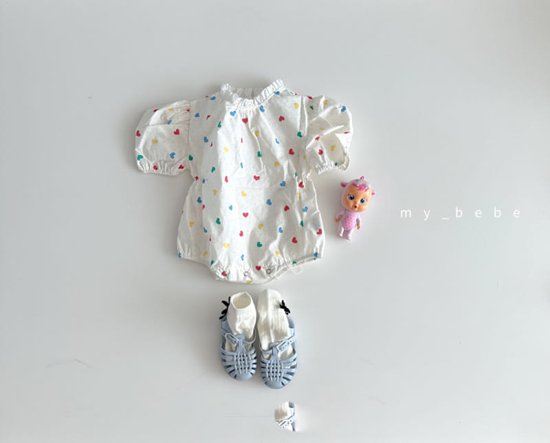 My Bebe - Korean Baby Fashion - #babywear - Baby Lace Picnic Bodysuit - 2