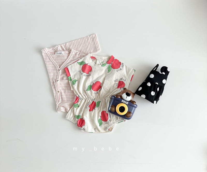 My Bebe - Korean Baby Fashion - #onlinebabyboutique - Baby Fruit Banding Bodysuit - 5