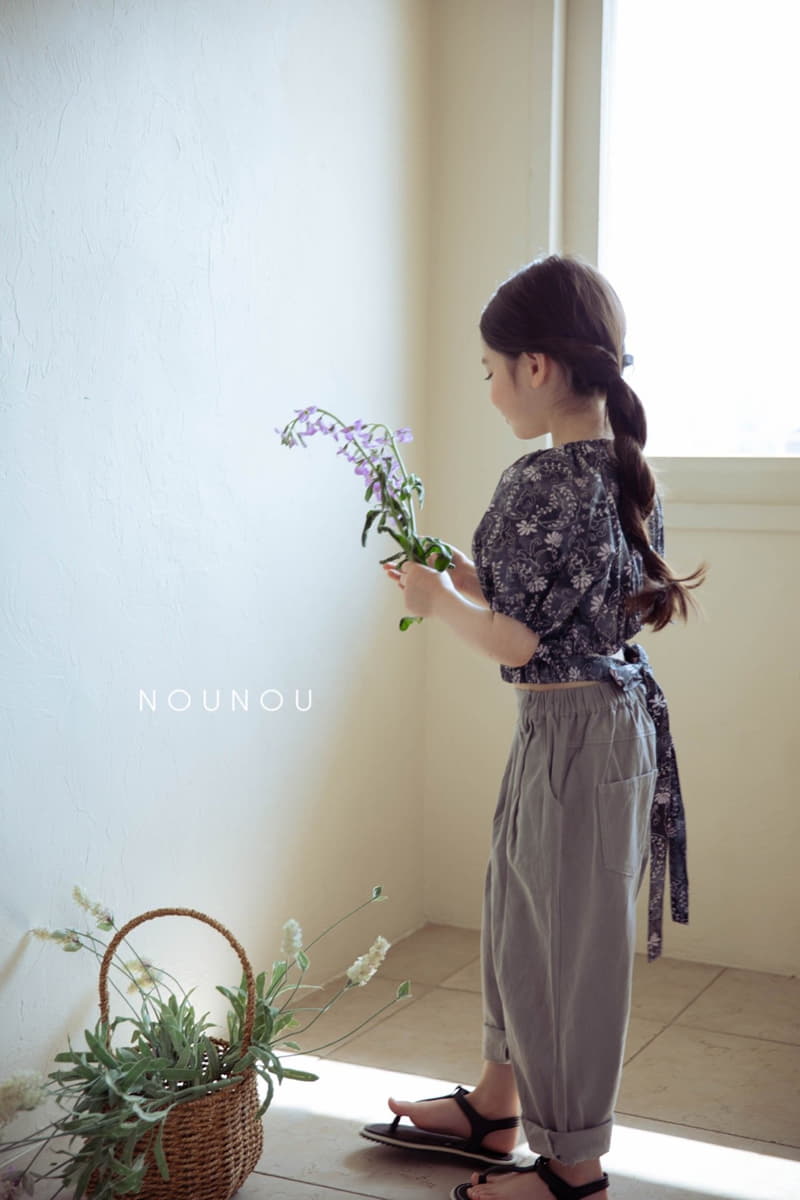 Nounou - Korean Children Fashion - #designkidswear - Back Ribbon Blouse - 9