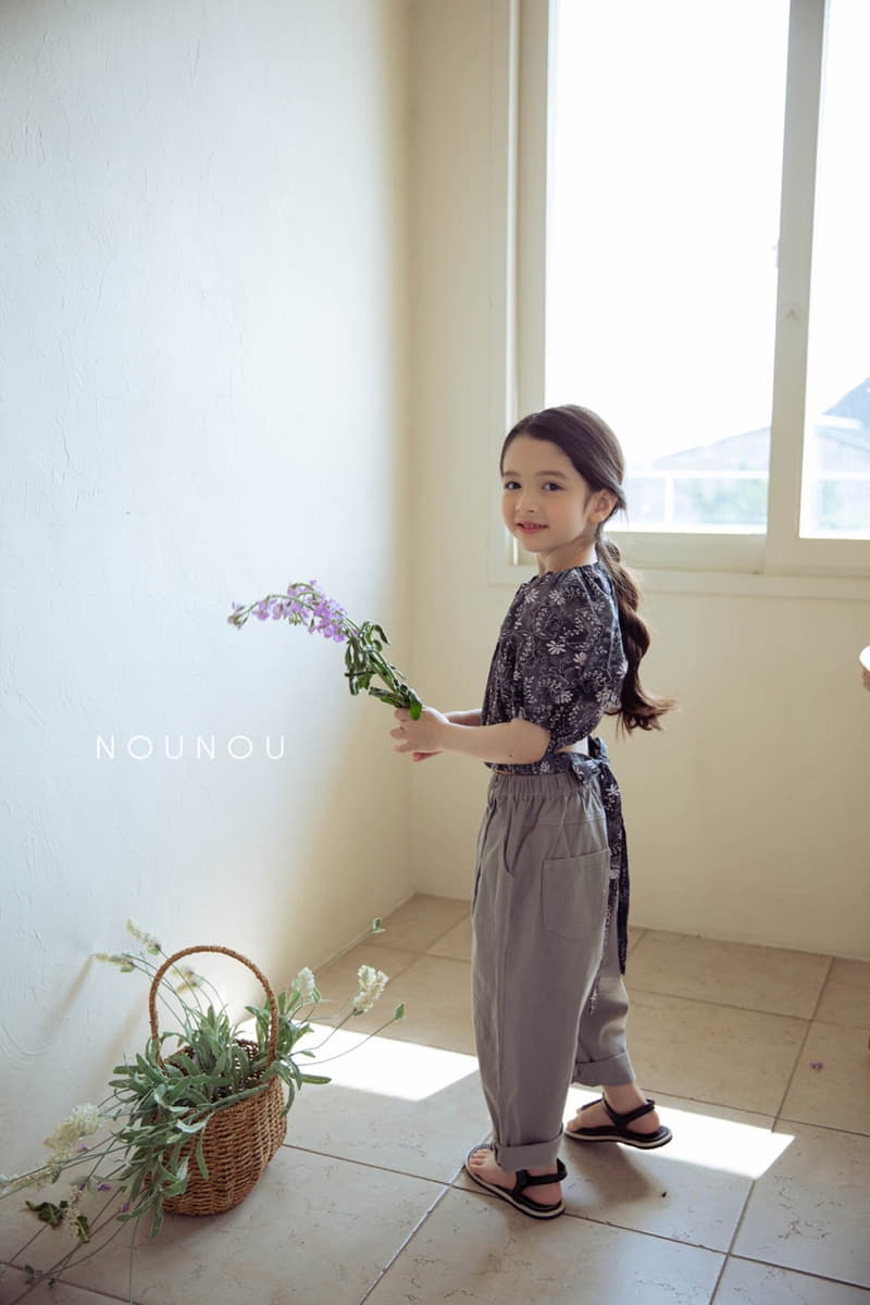 Nounou - Korean Children Fashion - #kidsshorts - Back Ribbon Blouse - 12