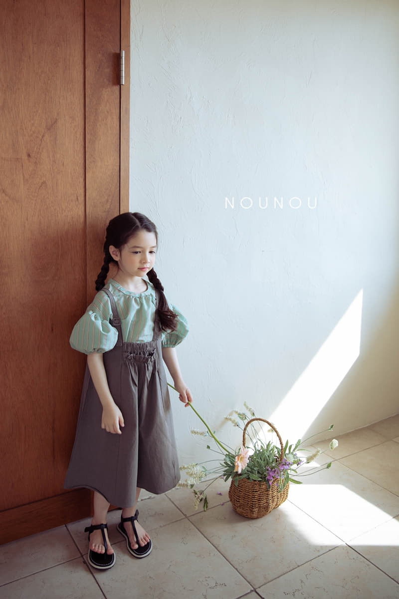 Nounou - Korean Children Fashion - #kidsstore - Pog Dungarees pants - 6