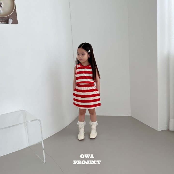 O Wa - Korean Children Fashion - #kidzfashiontrend - Stripes Sleeveless - 4