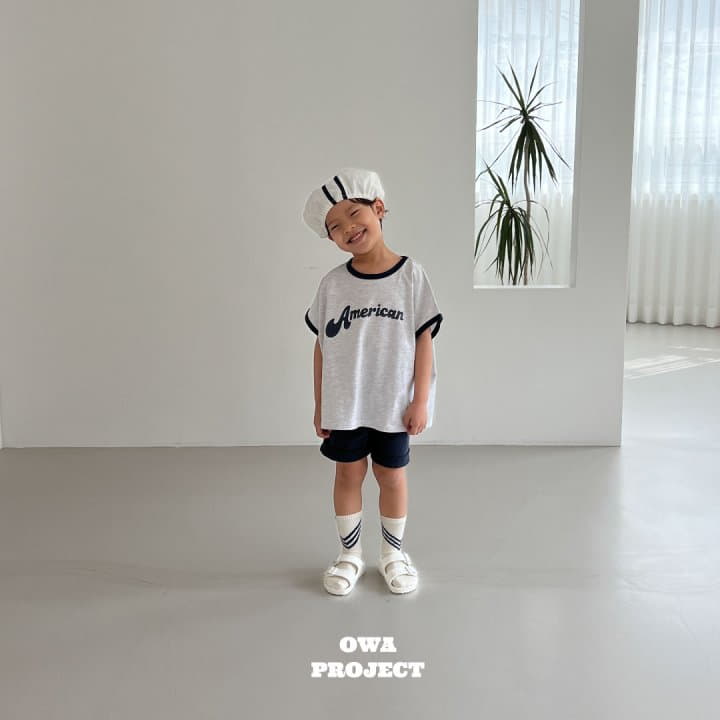 O Wa - Korean Children Fashion - #kidsshorts - American Tee - 3