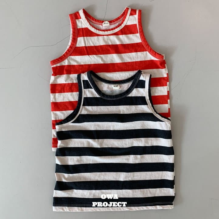 O Wa - Korean Children Fashion - #kidsshorts - Stripes Sleeveless