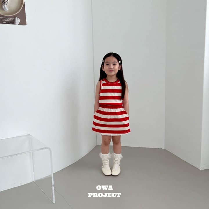 O Wa - Korean Children Fashion - #kidzfashiontrend - Stripes Sleeveless - 3