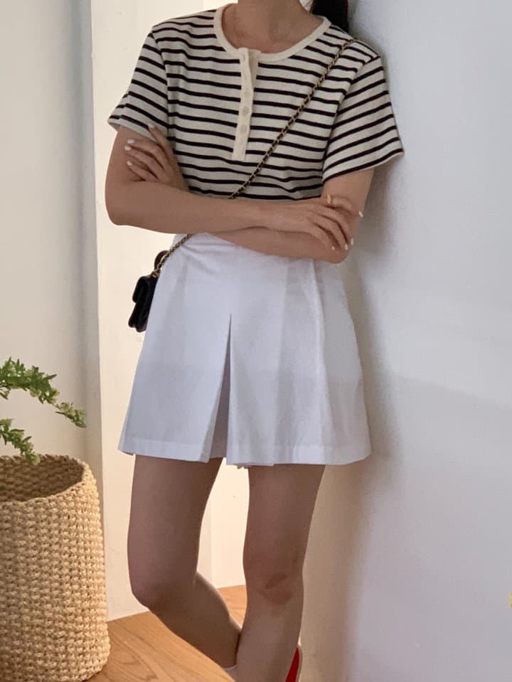 Osense - Korean Women Fashion - #womensfashion - Marine Stripes Tee - 7