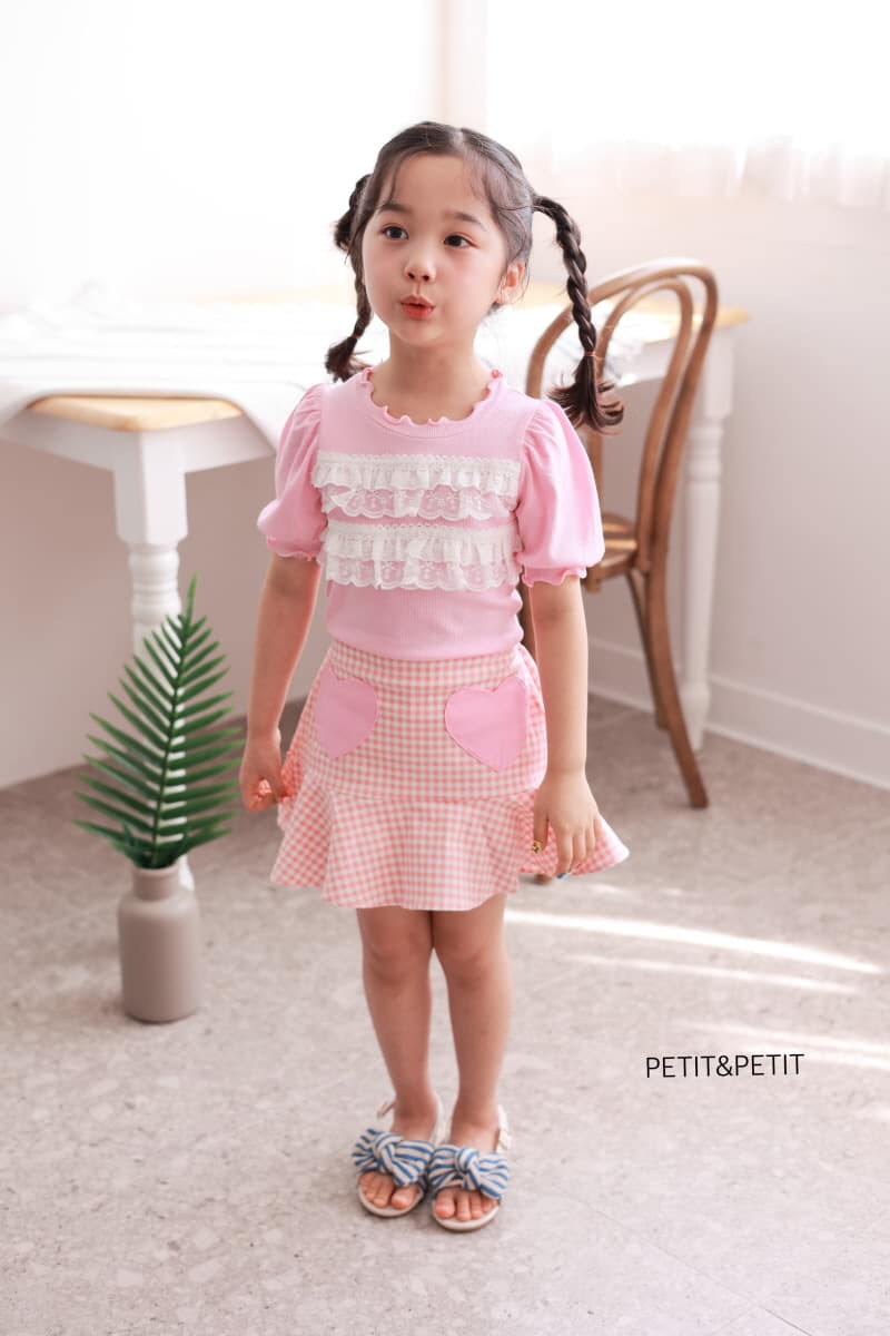 Petit & Petit - Korean Children Fashion - #childofig - Cancan Lace Rib Tee - 12