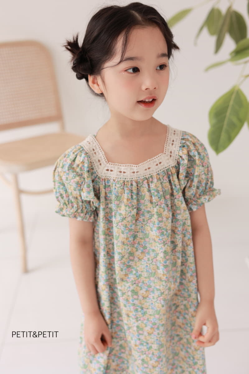 Petit & Petit - Korean Children Fashion - #childofig - Flower Lace One-piece - 4