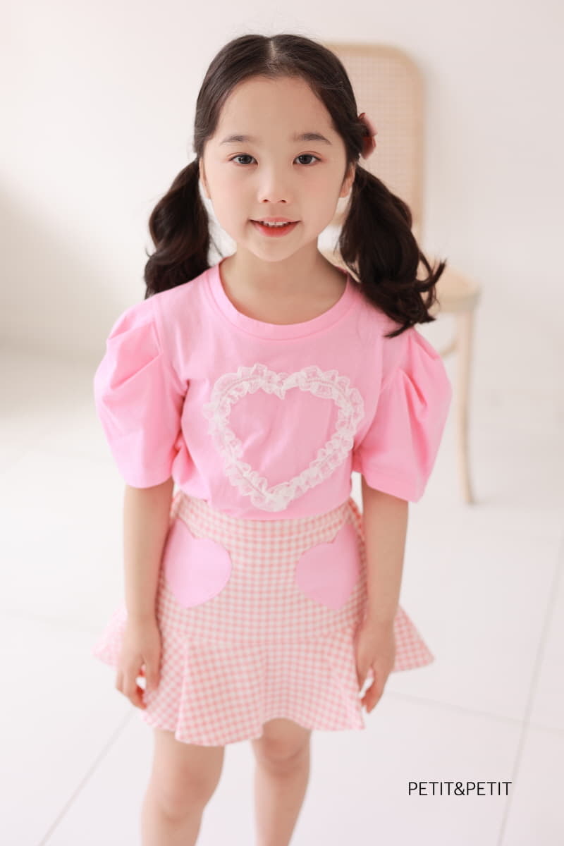 Petit & Petit - Korean Children Fashion - #designkidswear - Heart Lace Tee - 6