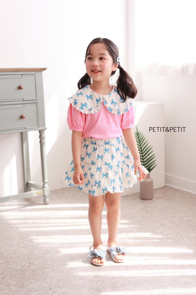 Petit & Petit - Korean Children Fashion - #designkidswear - Ribbon Collar Tee - 6