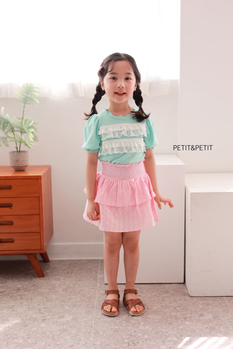 Petit & Petit - Korean Children Fashion - #discoveringself - Cancan Lace Rib Tee