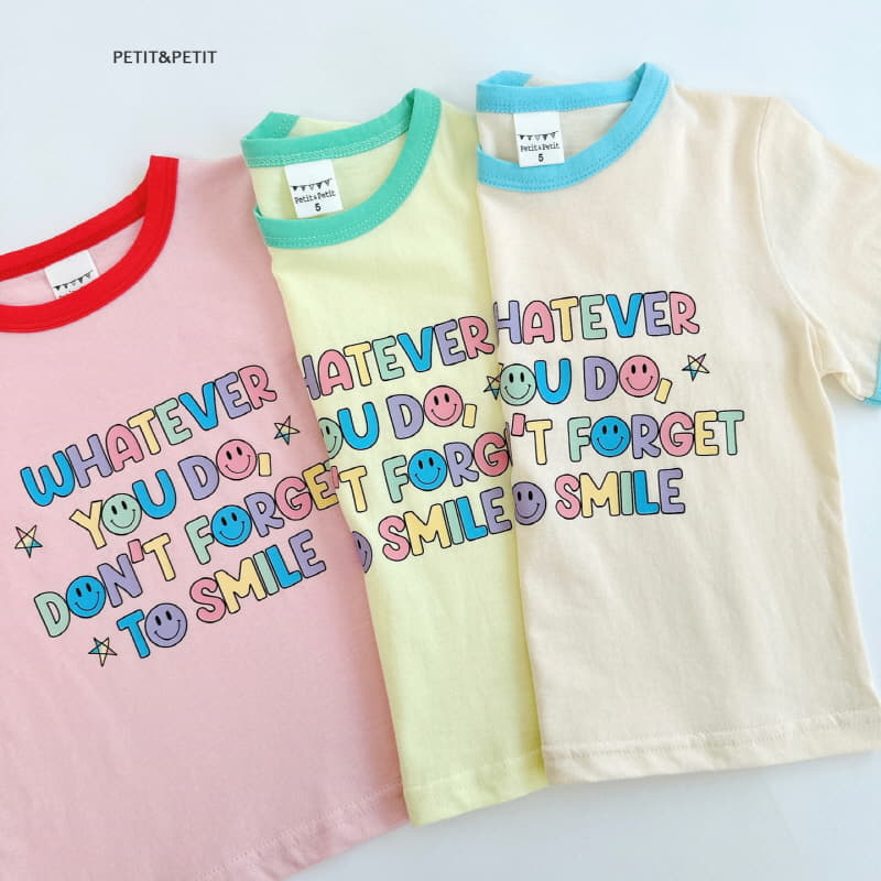 Petit & Petit - Korean Children Fashion - #designkidswear - Smile Piping Tee - 4