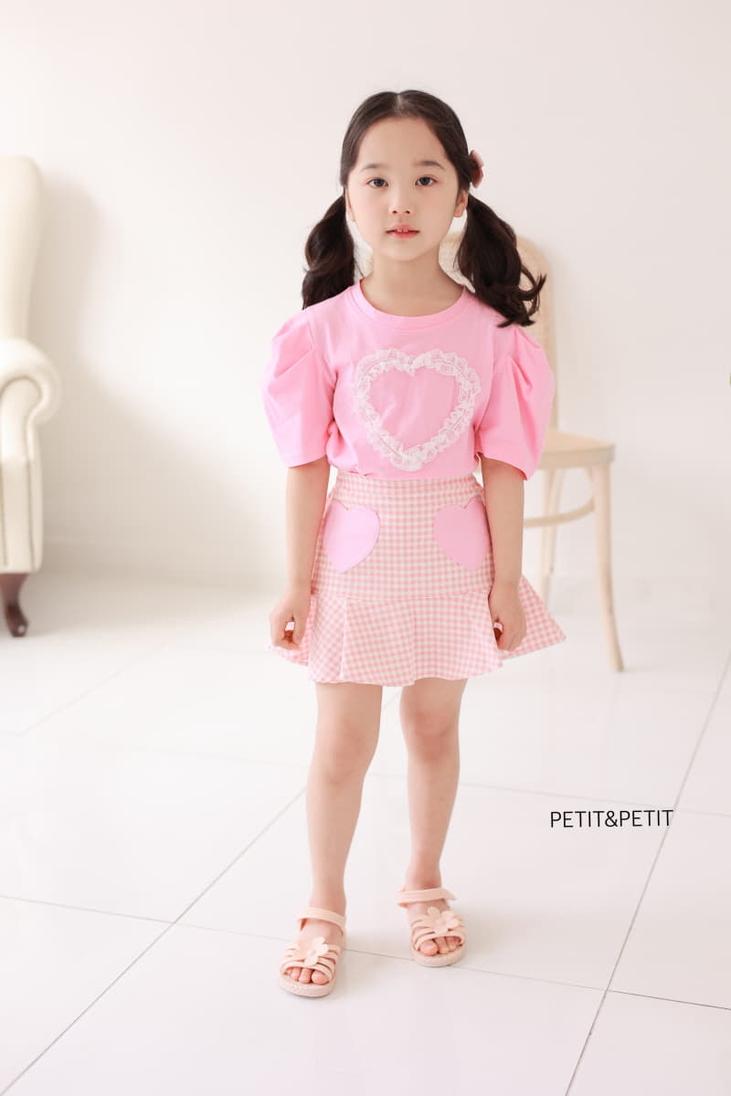 Petit & Petit - Korean Children Fashion - #fashionkids - Heart Lace Tee - 8