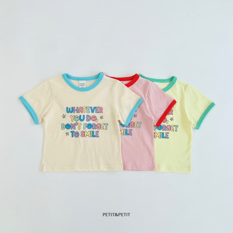 Petit & Petit - Korean Children Fashion - #fashionkids - Smile Piping Tee - 5