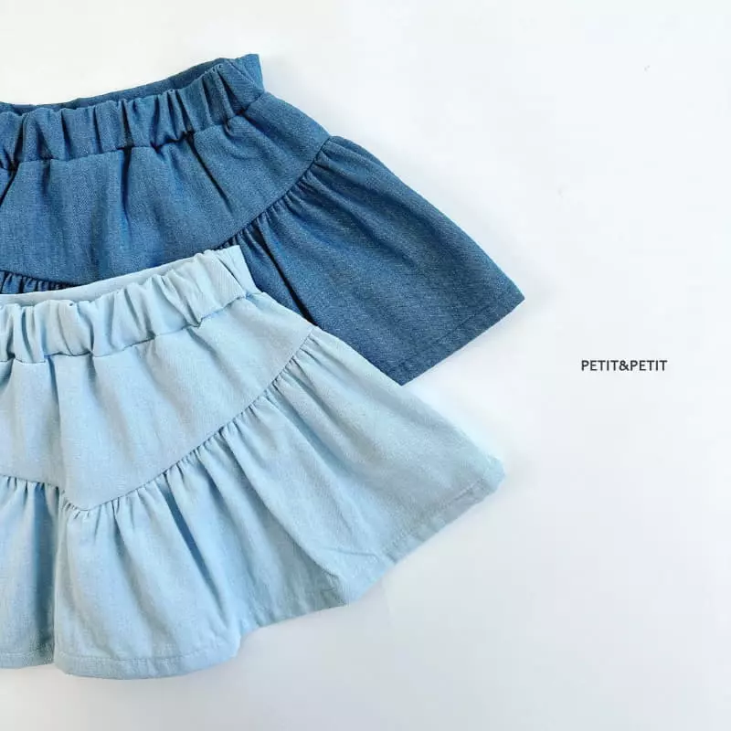 Petit & Petit - Korean Children Fashion - #fashionkids - Button Denim Skirt