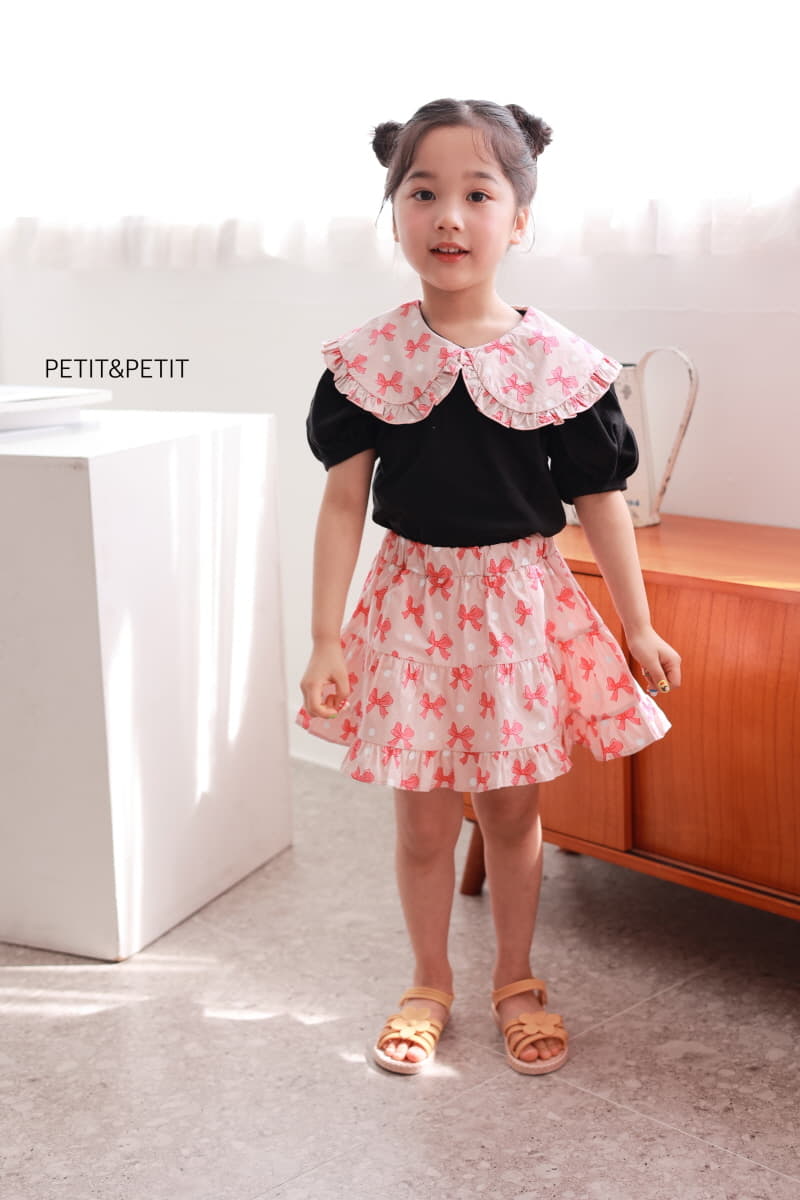 Petit & Petit - Korean Children Fashion - #kidsstore - Ribbon Collar Tee - 10