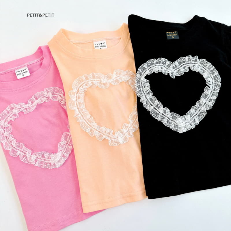 Petit & Petit - Korean Children Fashion - #kidzfashiontrend - Heart Lace Tee - 11