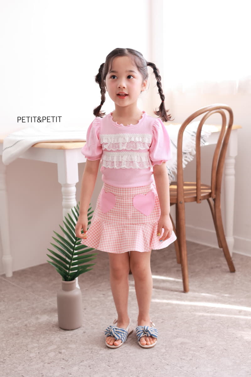 Petit & Petit - Korean Children Fashion - #prettylittlegirls - Cancan Lace Rib Tee - 10