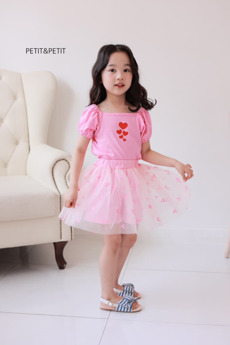 Petit & Petit - Korean Children Fashion - #toddlerclothing - heart Square Tee - 4