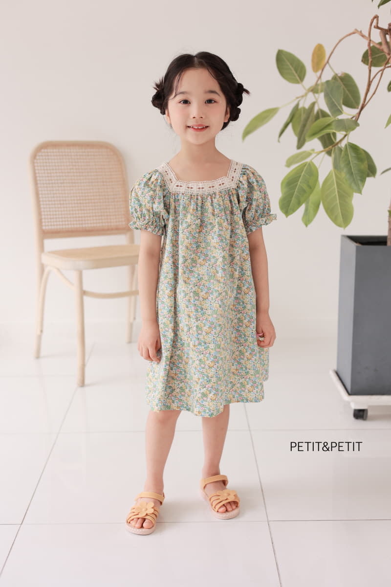 Petit & Petit - Korean Children Fashion - #stylishchildhood - Flower Lace One-piece - 2