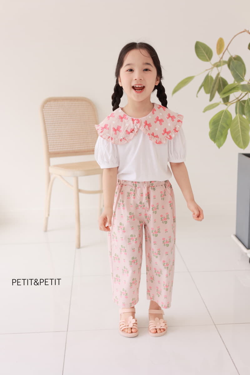 Petit & Petit - Korean Children Fashion - #stylishchildhood - Ribbon Collar Tee - 3