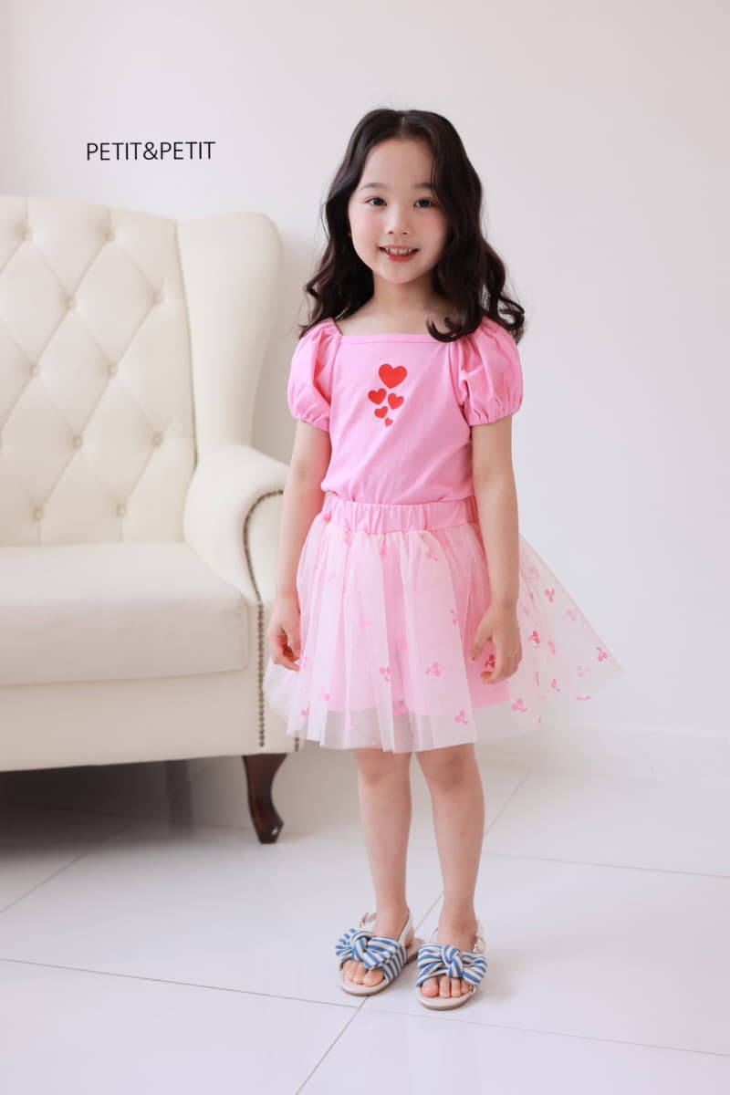 Petit & Petit - Korean Children Fashion - #todddlerfashion - heart Square Tee - 2