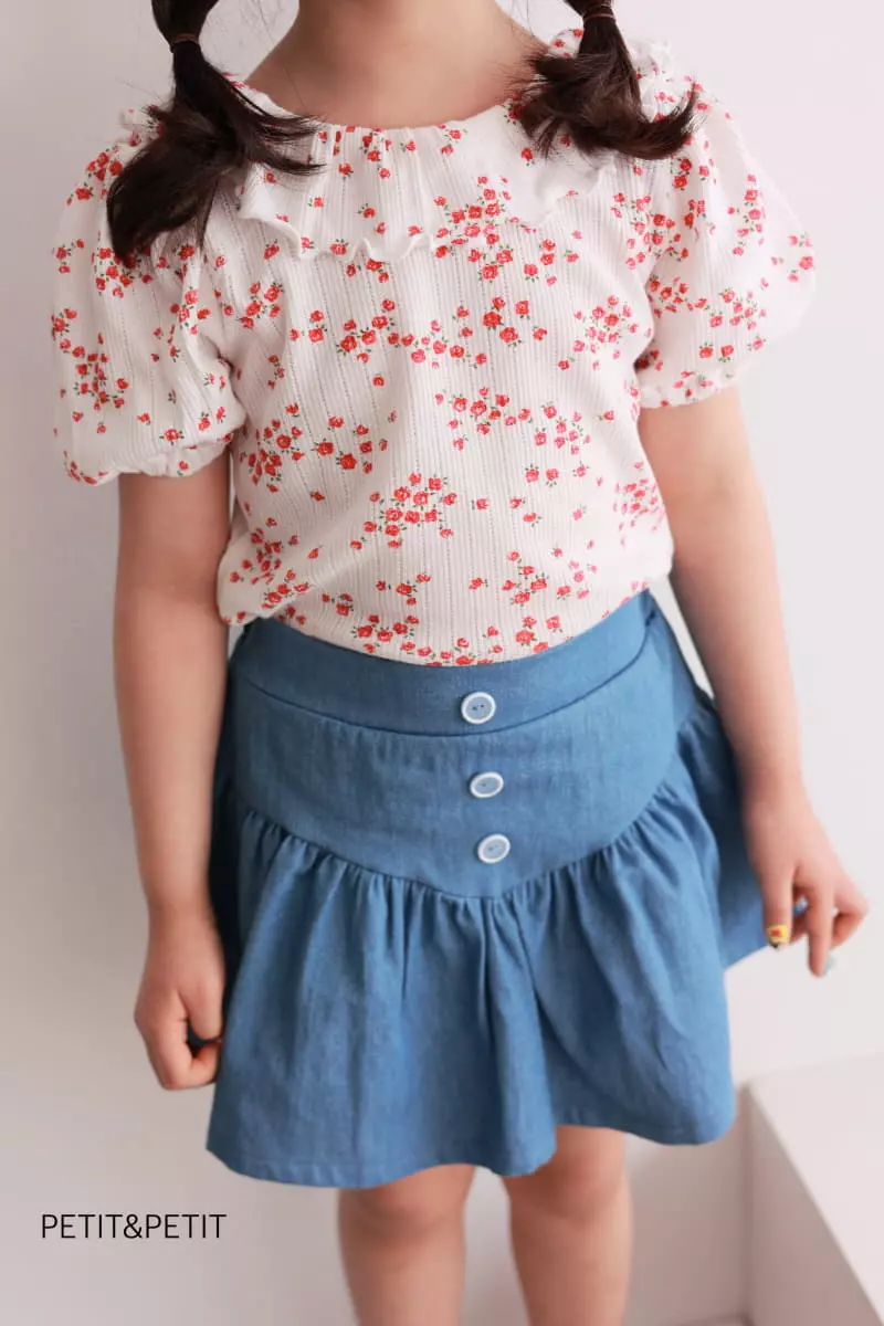 Petit & Petit - Korean Children Fashion - #todddlerfashion - Button Denim Skirt - 10