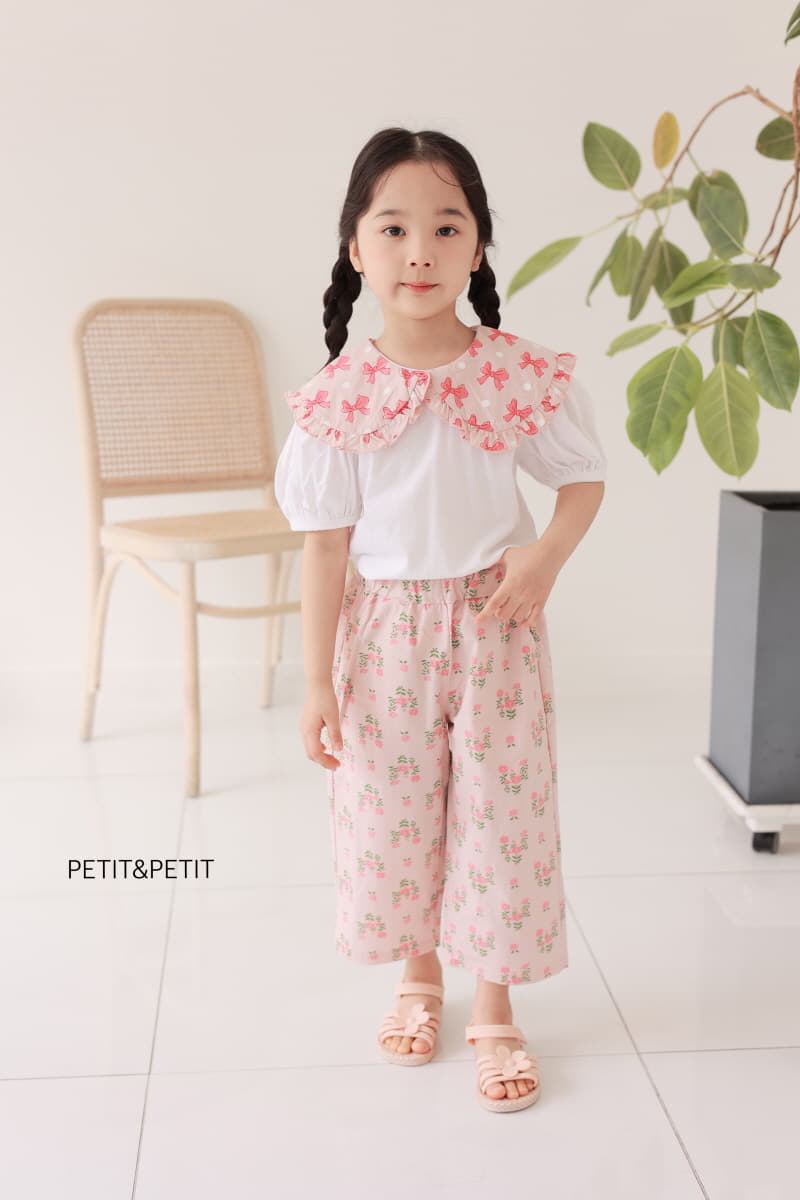 Petit & Petit - Korean Children Fashion - #todddlerfashion - Ribbon Collar Tee