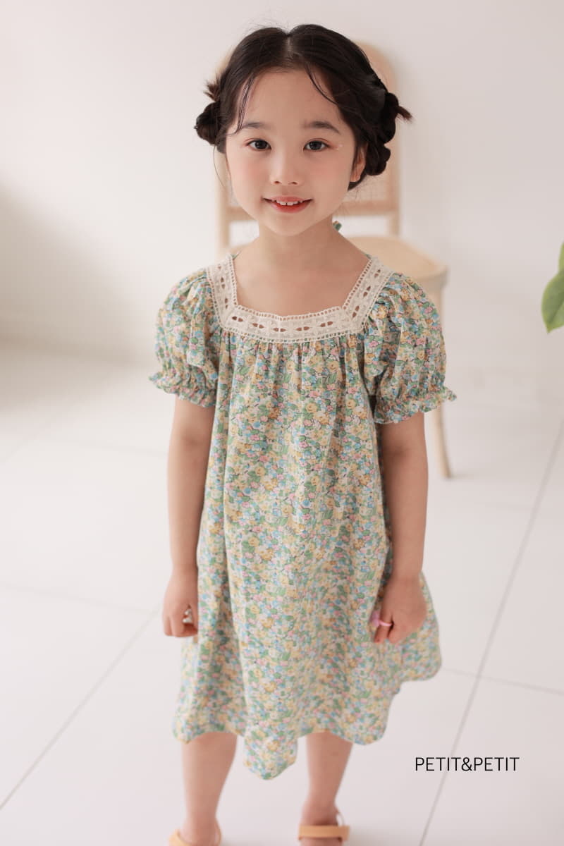 Petit & Petit - Korean Children Fashion - #toddlerclothing - Flower Lace One-piece