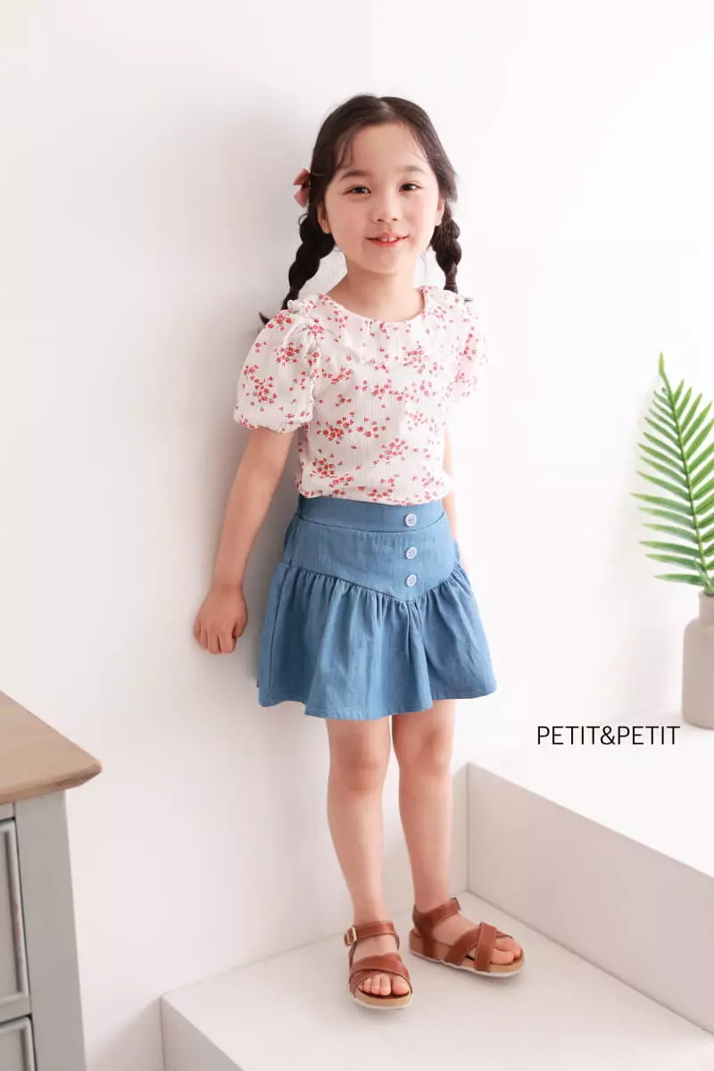 Petit & Petit - Korean Children Fashion - #toddlerclothing - Button Denim Skirt - 11