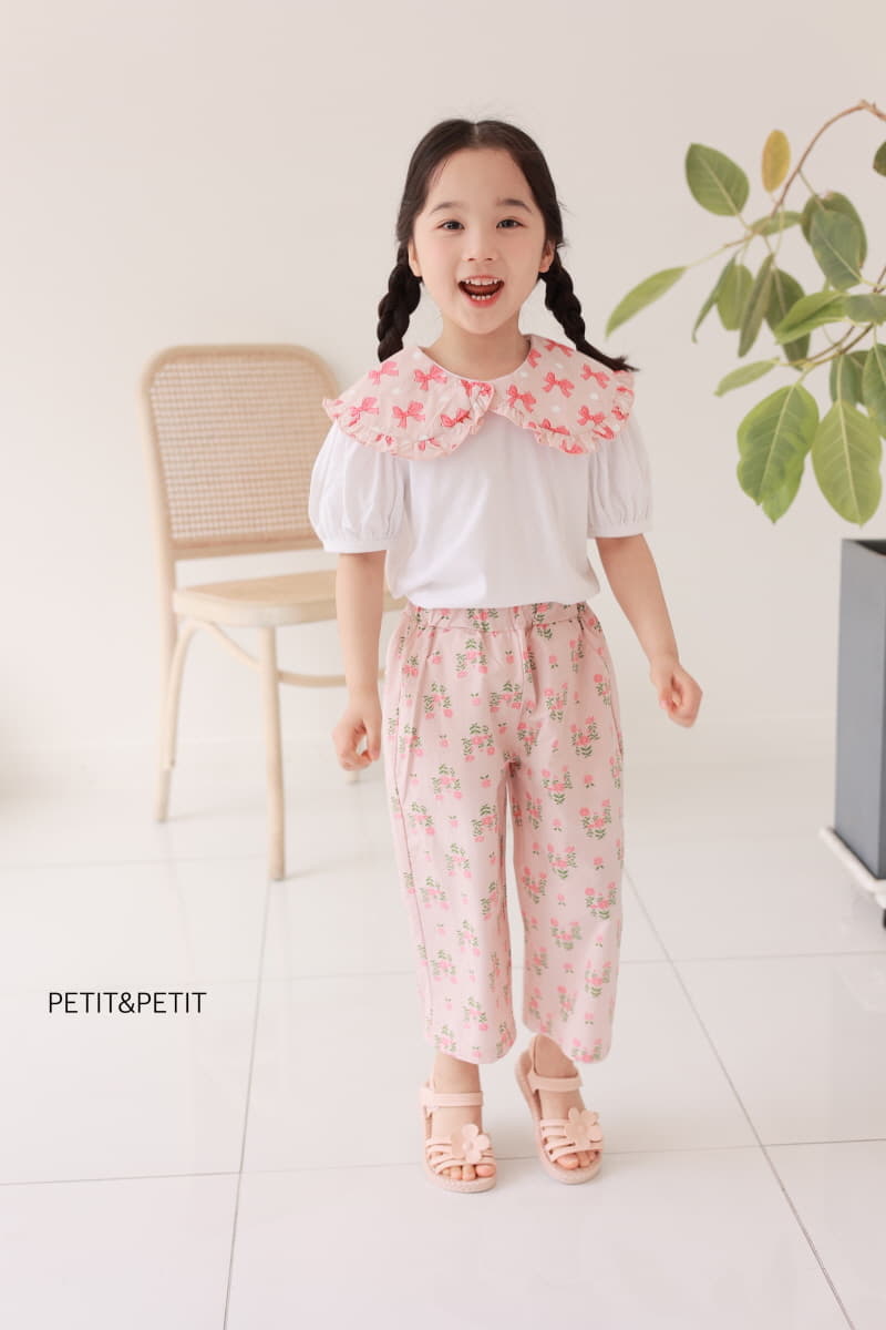 Petit & Petit - Korean Children Fashion - #toddlerclothing - Ribbon Collar Tee - 2