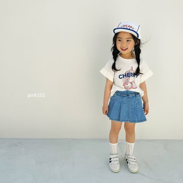 Pink151 - Korean Children Fashion - #Kfashion4kids - Cherry Cap Sleeves Tee - 7