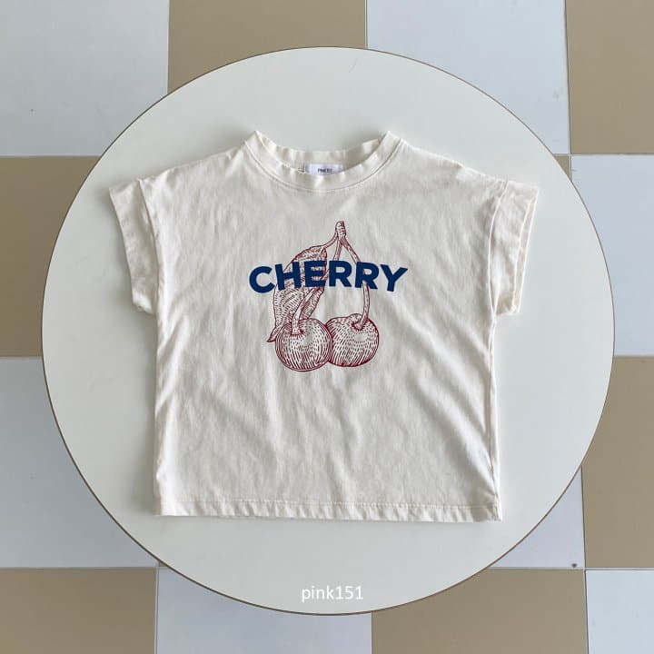 Pink151 - Korean Children Fashion - #discoveringself - Cherry Cap Sleeves Tee - 2